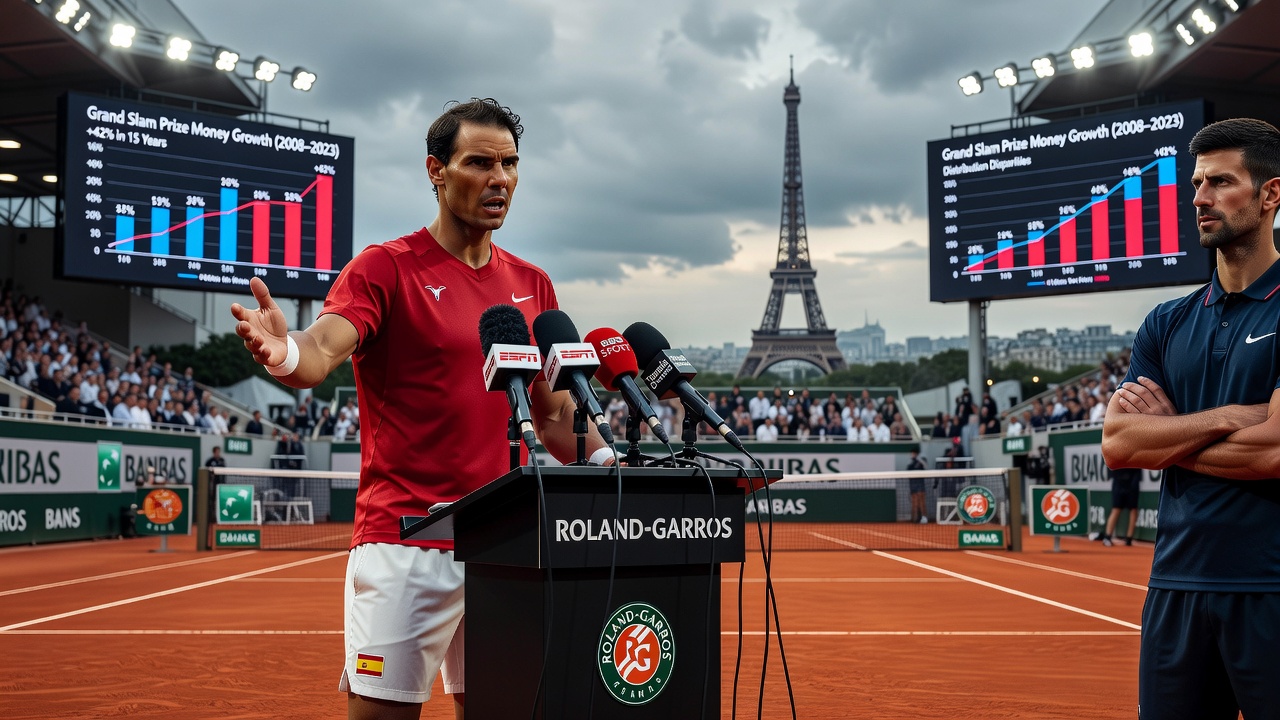 Nadal defende premiação atual nos Grand Slams e vai contra consenso dos jogadores