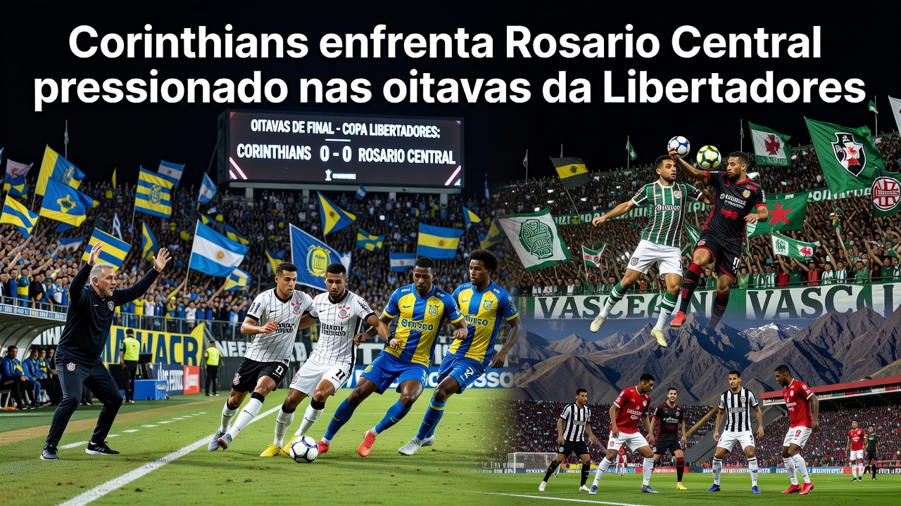Corinthians enfrenta Rosario Central pressionado nas oitavas da Libertadores