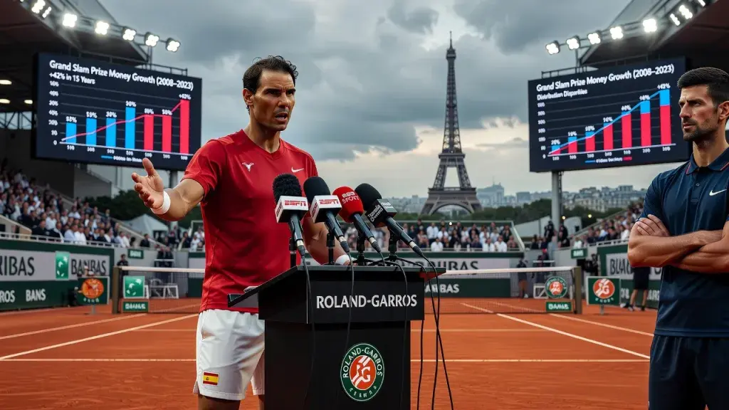 Nadal defende premiação atual nos Grand Slams e vai contra consenso dos jogadores